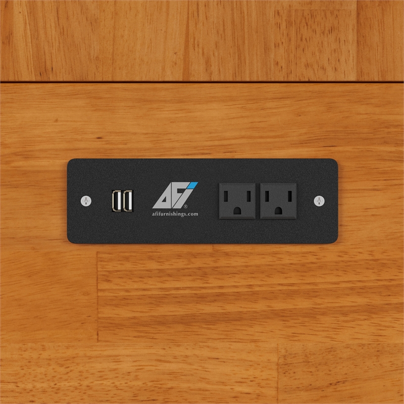 Hamilton Solid Wood Full Murphy Bed Chest w/Mattress and Storage in Light Toffee