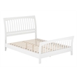 Orleans Queen Wood Low Profile Platform Bed with Matching Footboard in White