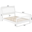 Orleans Queen Wood Low Profile Platform Bed with Matching Footboard in White