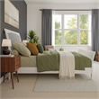 Orleans Queen Wood Low Profile Platform Bed with Matching Footboard in White