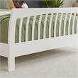 Orleans Queen Wood Low Profile Platform Bed with Matching Footboard in White