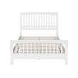 Orleans Queen Wood Low Profile Platform Bed with Matching Footboard in White