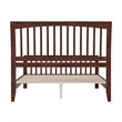 Orleans Queen Wood Low Profile Platform Bed with Matching Footboard in Walnut