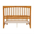 Orleans Queen Wood Low Profile Platform Bed w Matching Footboard in Light Toffee