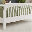 Orleans King Wood Low Profile Platform Bed with Matching Footboard in White