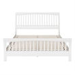 Orleans King Wood Low Profile Platform Bed with Matching Footboard in White
