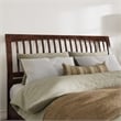 Orleans King Wood Low Profile Platform Bed with Matching Footboard in Walnut