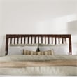 Orleans King Wood Low Profile Platform Bed with Matching Footboard in Walnut