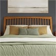 Orleans King Wood Low Profile Platform Bed w/ Matching Footboard in Light Toffee