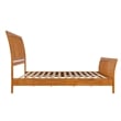 Orleans King Wood Low Profile Platform Bed w/ Matching Footboard in Light Toffee