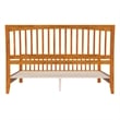 Orleans King Wood Low Profile Platform Bed w/ Matching Footboard in Light Toffee