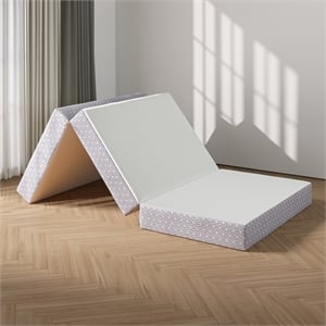 CoolSoft Twin XL 6&quot Memory Foam Folding Mattress in Gray