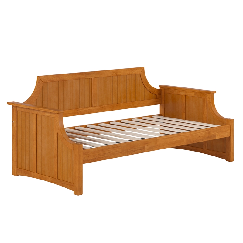 AFI Cambridge Mid-Century Solid Wood Twin Daybed in Light Toffee
