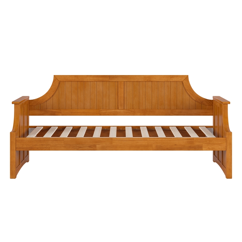 AFI Cambridge Mid-Century Solid Wood Twin Daybed in Light Toffee