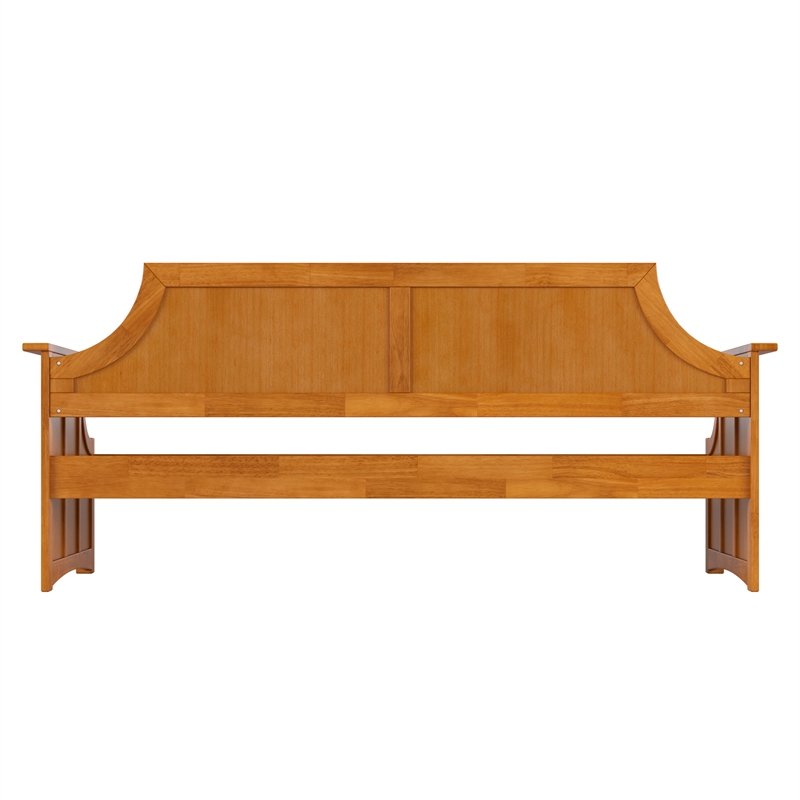 AFI Cambridge Mid-Century Solid Wood Twin Daybed in Light Toffee