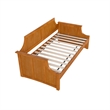 AFI Cambridge Mid-Century Solid Wood Twin Daybed in Light Toffee