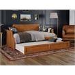 AFI Cambridge Mid-Century Solid Wood Daybed with Twin Trundle in Light Toffee
