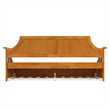 AFI Cambridge Mid-Century Solid Wood Daybed with Twin Trundle in Light Toffee