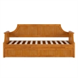 AFI Cambridge Mid-Century Solid Wood Daybed with Twin Trundle in Light Toffee
