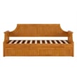 AFI Cambridge Mid-Century Solid Wood Daybed with Twin Trundle in Light Toffee