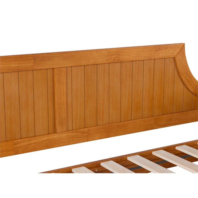 AFI Cambridge Mid-Century Solid Wood Daybed with Twin Trundle in Light Toffee