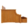 AFI Cambridge Mid-Century Wood Twin Daybed with Set of 2 Drawers in Light Toffee