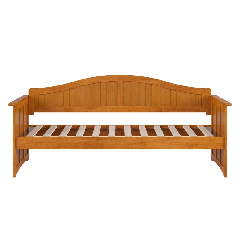 AFI Nantucket Mid-Century Solid Wood Twin Daybed in Light Toffee
