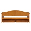 AFI Nantucket Mid-Century Wood Twin Daybed with Set of 2 Drawers in Light Toffee