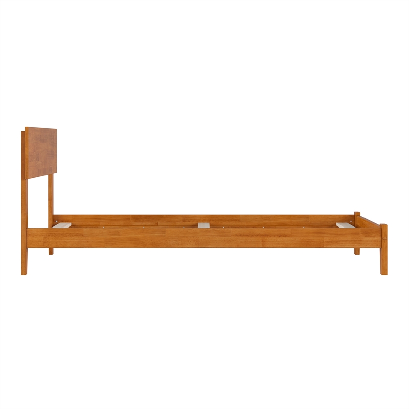 Orlando Twin XL Solid Wood Foundation Bed in Light Toffee