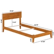 Orlando Twin XL Solid Wood Foundation Bed in Light Toffee