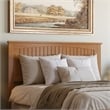 Nantucket Queen Wood Foundation Bed with Matching Footboard in Light Toffee