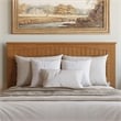 Nantucket Queen Wood Foundation Bed with Matching Footboard in Light Toffee