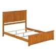 Nantucket Queen Wood Foundation Bed with Matching Footboard in Light Toffee