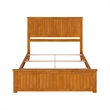 Nantucket Queen Wood Foundation Bed with Matching Footboard in Light Toffee