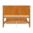 Nantucket Queen Wood Foundation Bed with Matching Footboard in Light Toffee