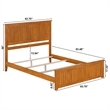Nantucket Queen Wood Foundation Bed with Matching Footboard in Light Toffee
