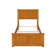 Madison Twin Wood Foundation Bed with Matching Footboard in Light Toffee