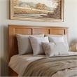 Madison Queen Wood Foundation Bed with Matching Footboard in Light Toffee
