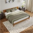Orlando King Solid Wood Foundation Bed in Light Toffee