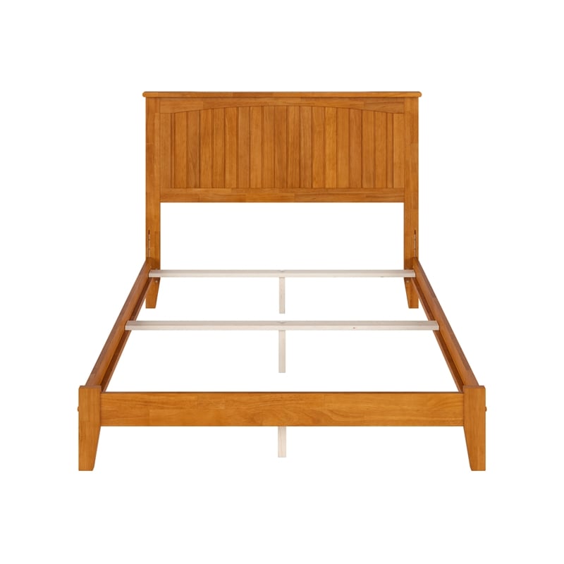 Nantucket Full Solid Wood Foundation Bed in Light Toffee