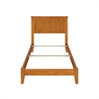 Madison Twin XL Solid Wood Foundation Bed in Light Toffee