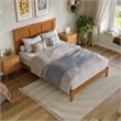 Madison Full Solid Wood Foundation Bed in Light Toffee