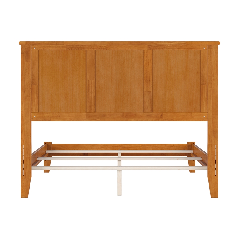 Madison Full Solid Wood Foundation Bed in Light Toffee