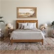 Madison Queen Solid Wood Foundation Bed in Light Toffee