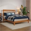 Mission Full Solid Wood Foundation Bed in Light Toffee