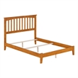 Mission Full Solid Wood Foundation Bed in Light Toffee
