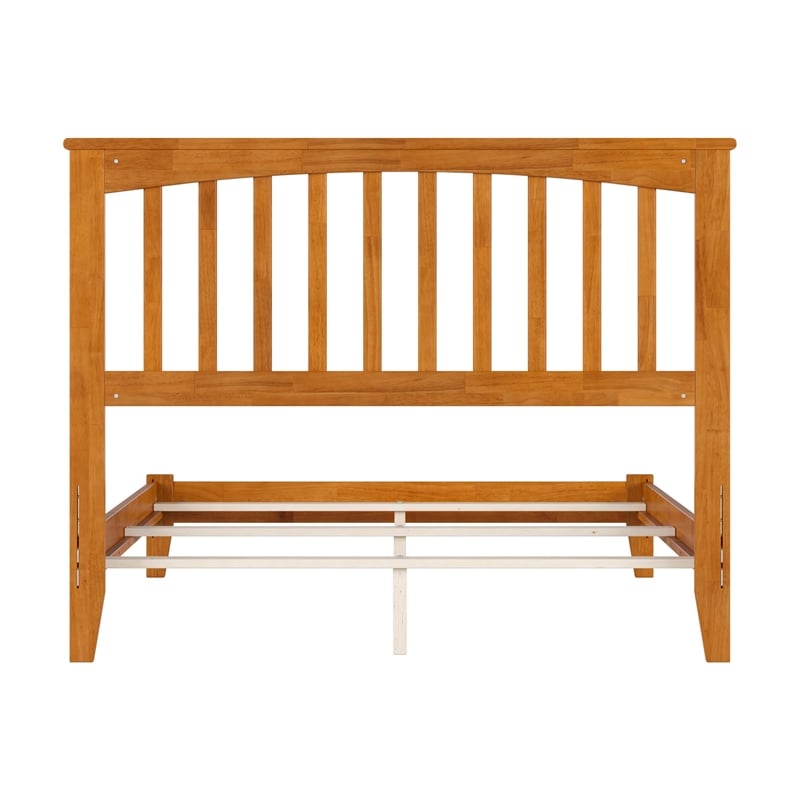 Mission Full Solid Wood Foundation Bed in Light Toffee