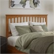 Mission Queen Solid Wood Foundation Bed in Light Toffee