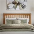 Mission Queen Solid Wood Foundation Bed in Light Toffee