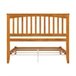 Mission Queen Solid Wood Foundation Bed in Light Toffee